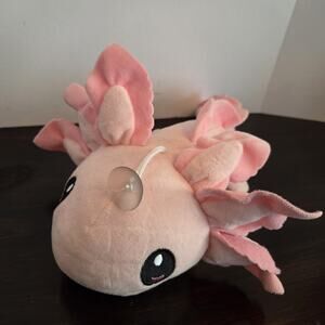 AXOLOTL Plush Stuffed Toy 14" w/ Suction Cup For Hanging Soft Pink Cartoon Anime